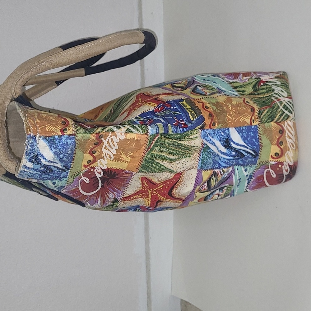 Tote Patchwork Beach Theme Print "Going Coastal" … - image 3